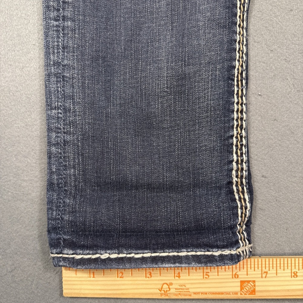Rock Revival  KARIA Capri Jeans Women's 29  Embellished Fleur Pocket  WHISKERING - Picture 7 of 10